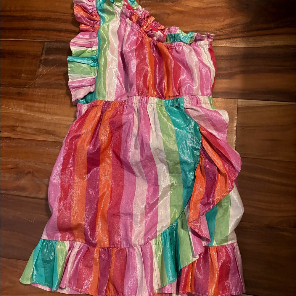 J. crew Crewcuts Multicolor Ruffle Dress size 7 k2